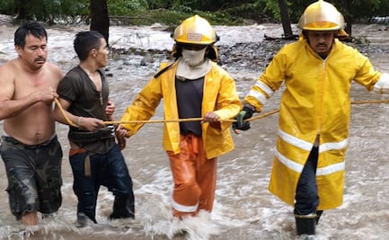 VIDEO Rescatan a joven en la corriente del río San Marcos, en Ciudad Victoria