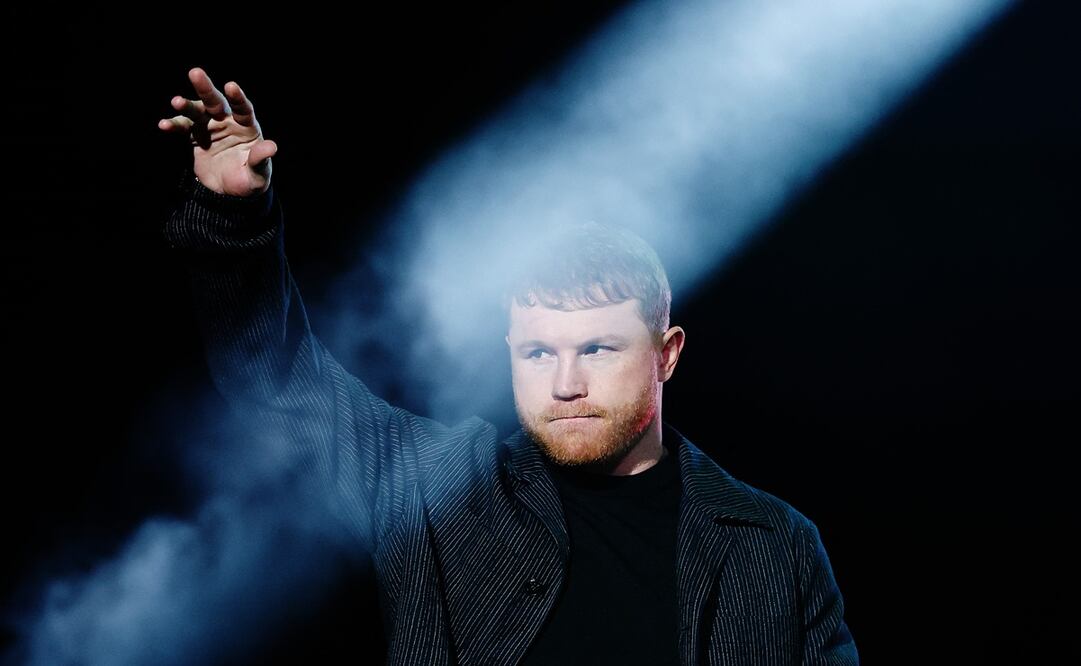 Saúl "Canelo" Álvarez en conferencia de prensa, como parte de la promoción para su pelea con William Scull - Foto: AFP