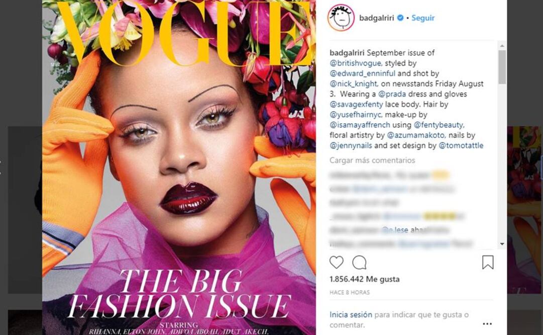 Rihanna sorprendió con su aspecto en una revista FOTO: ARCHIVO