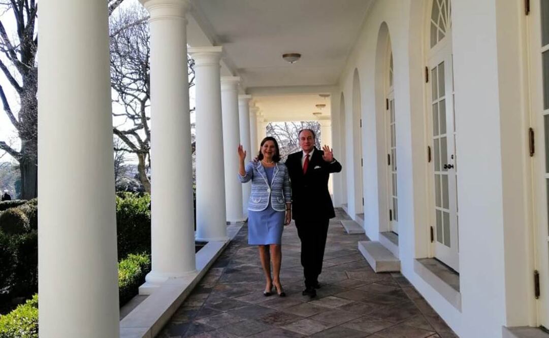 La embajadora de México en EU, Martha Bárcena, y su esposo el embajador Agustín Gutiérrez Canet. Foto: Especial