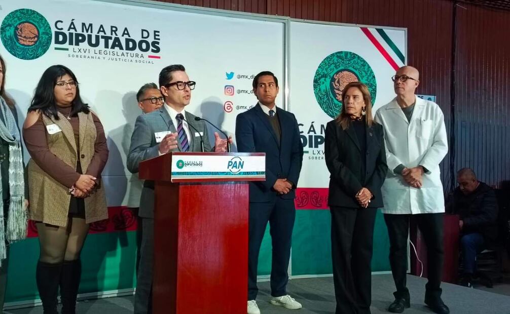 Médicos del Instituto Nacional de Rehabilitación denuncian en San Lázaro acoso laboral y falta de insumos este martes 11 de noviembre de 2025. Foto: Enrique Gómez/ EL UNIVERSAL