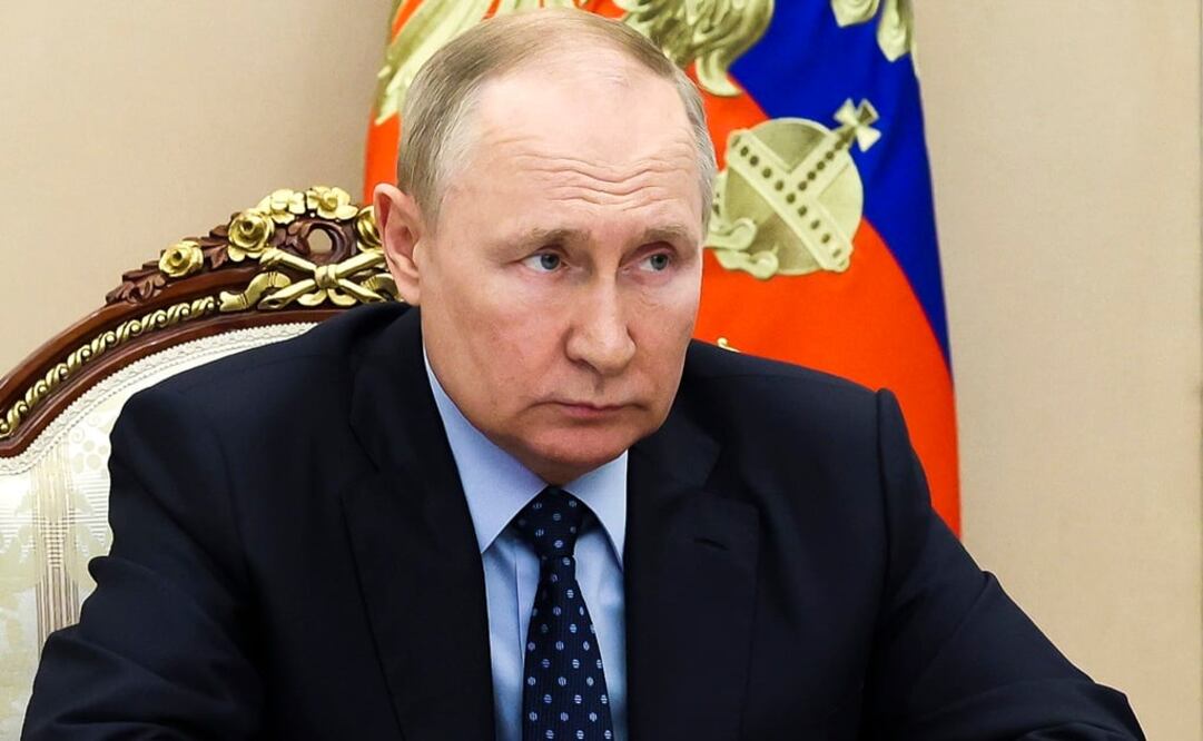 El presidente ruso, Vladimir Putin, asiste a una reunión de gabinete por videoconferencia en Moscú. vRusia. Foto: AP