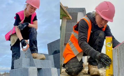 Mujer albañil se vuelve viral en TikTok por mostrar su trabajo 