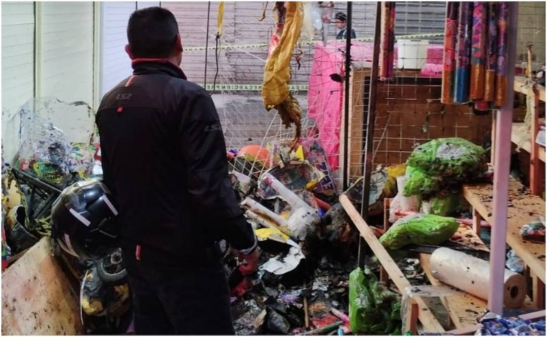 Incendio en la Merced. Foto: Especial