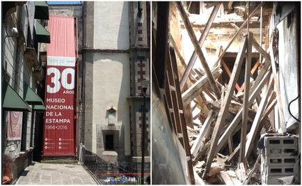 Así quedó el anexo de bodega del Museo de la Estampa tras desplome