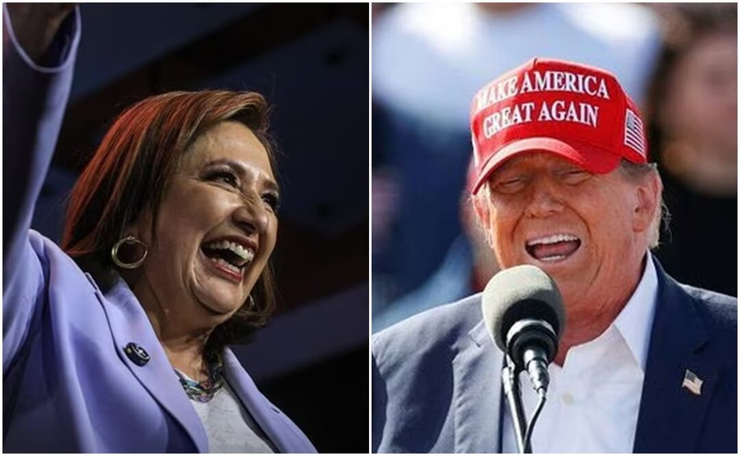 Xóchitl Gálvez y Donald Trump. Foto: ELUNIVERSAL / AFP