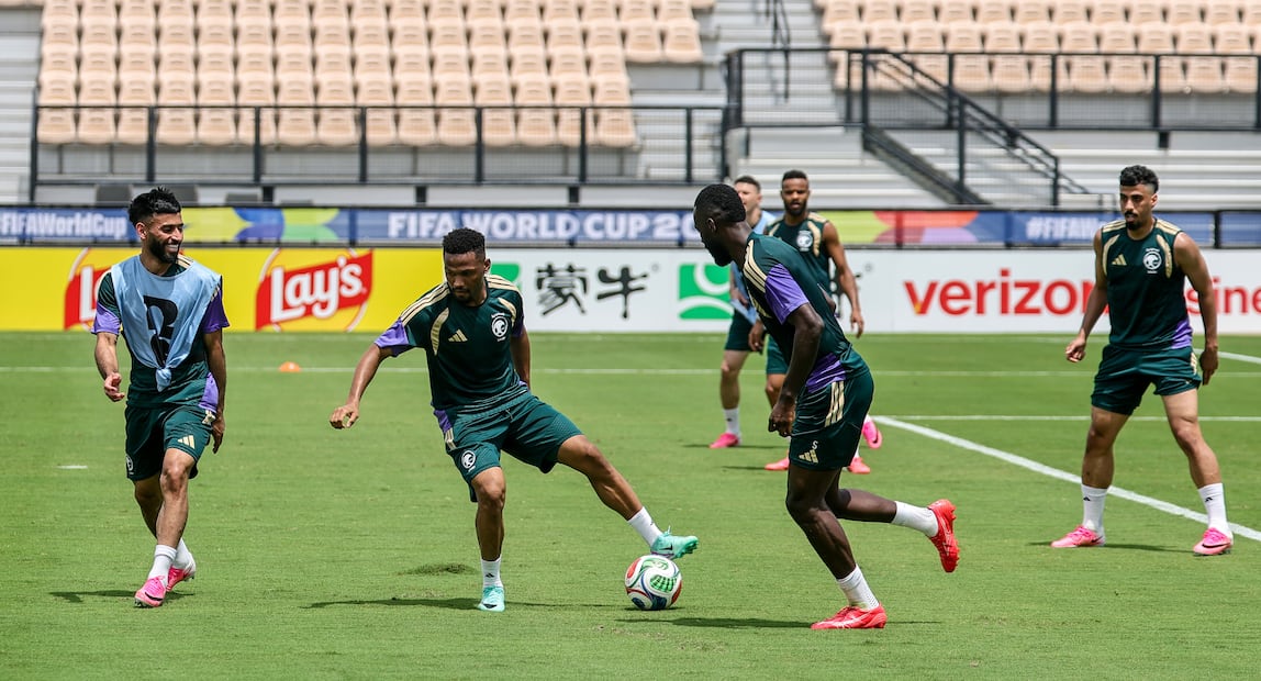 Selección de Arabia Saudita en entrenamiento, durante el Mundial de 2026 - Foto: EFE