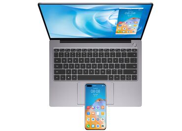 La MateBook 14 de Huawei se vuelve un 'súper dispositivo' con tu teléfono