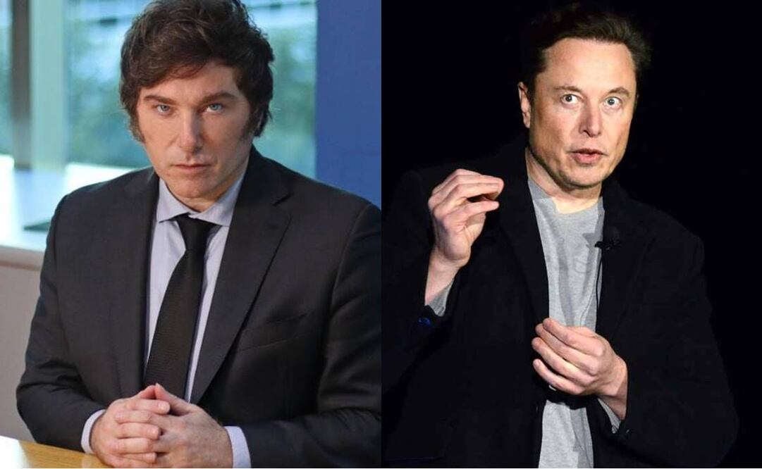 Milei y Musk, uno de los hombres más ricos del mundo, han mostrado en más de una ocasión su admiración mutua con mensajes en redes sociales. Foto: Especial