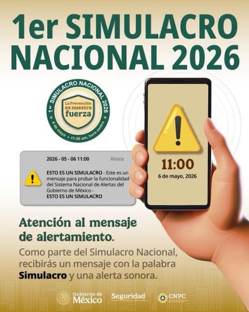 Primer Simulacro Nacional 2026. Foto: Especial
