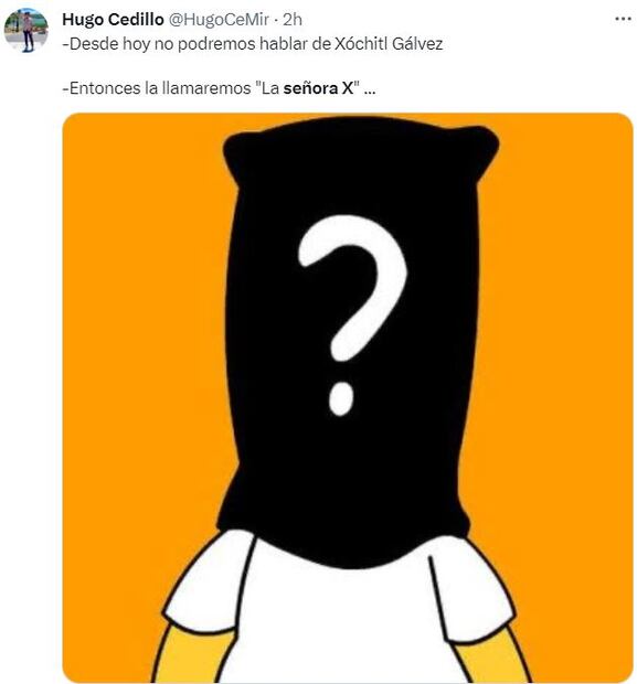 Surgen memes de Xóchitl Gálvez como "La Señora X"