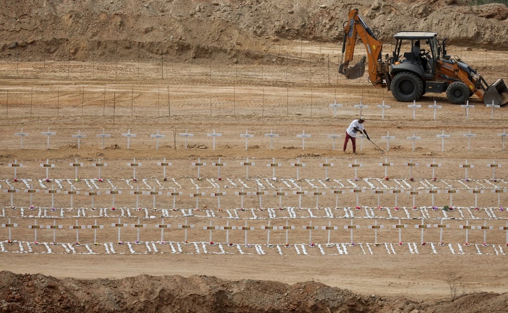 Cementerio municipal La Esperanza acoge a las víctimas del doble terremoto en Venezuela, algunas a la espera de reconocimiento (10/07/2026). Foto: EFE
