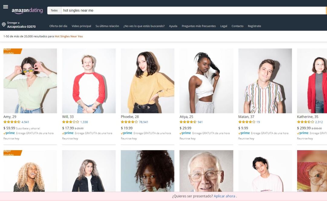 El sitio solo hace una parodia de Amazon