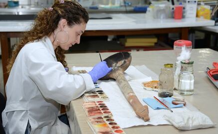 Recuperan el color y la forma de 13 sahumadores mexicas hallados en Garibaldi