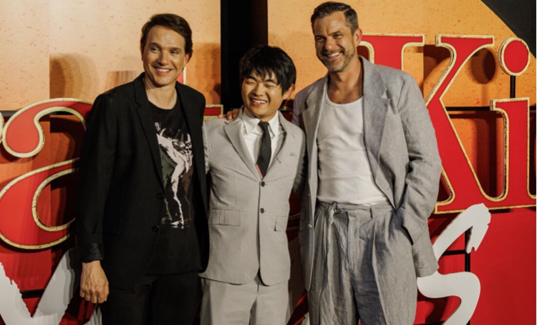 Ralph Macchio, Ben Wang y Joshua
Jackson en la premiere de "Karate Kid: leyendas" en México. Foto: Yaretzy M. Osnaya / EL UNIVERSAL.