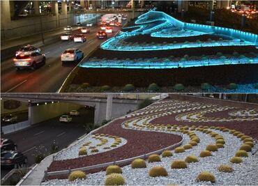 Colocan iluminación artística sobre Periférico Sur