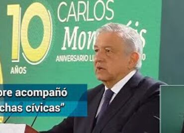 AMLO recuerda a Carlos Monsiváis en su décimo aniversario luctuoso