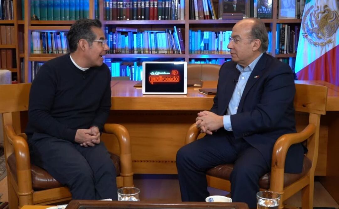Felipe Calderón con Yordi Rosado. Foto: Captura de Pantalla
