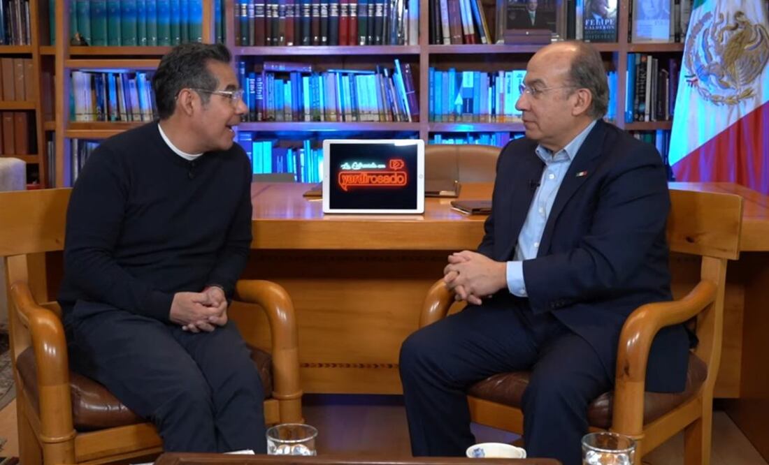 Felipe Calderón con Yordi Rosado. Foto: Captura de Pantalla