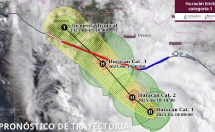 Huracán Erick "se intensifica rápidamente" en el Océano Pacífico; provoca lluvias en Oaxaca, Chiapas y Guerrero