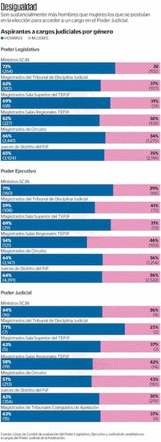 Desigualdad en elección judicial