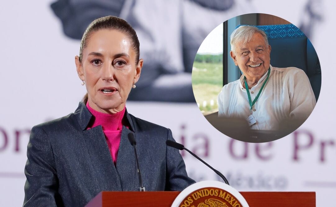 “Él tiene una seguridad mínima, y en todo caso son parte del cuartel donde vive", dijo la presidenta Sheinbaum Pardo sobre la seguridad para AMLO en Palenque. Foto: EL UNIVERSAL