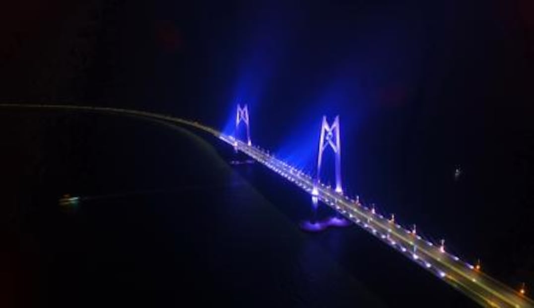 El puente sobre el mar más largo del mundo está en China y será inaugurado este martes