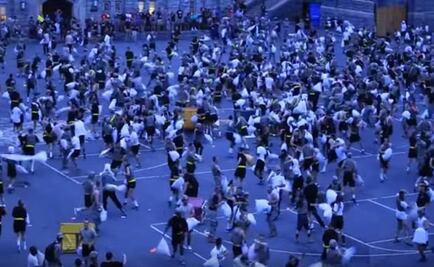 Hay 30 heridos por tradicional guerra de almohadas de NY 