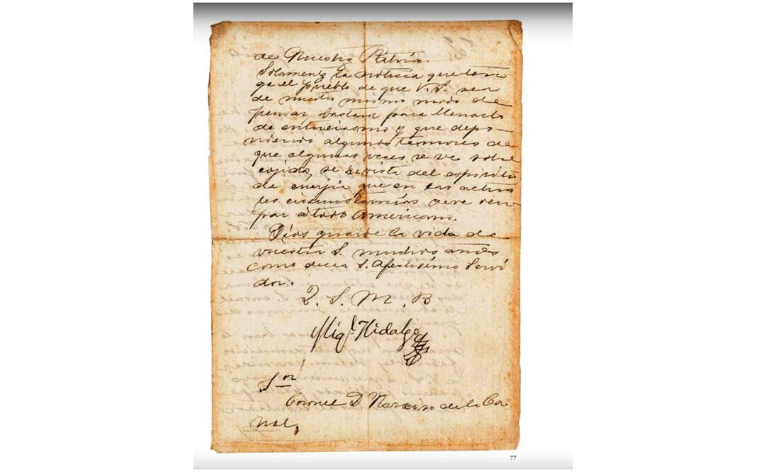Carta de Hidalgo. Foto: Cortesía