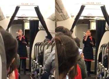 Azafata deja boquiabiertos a pasajeros al cantar éxito navideño de Mariah Carey en pleno vuelo