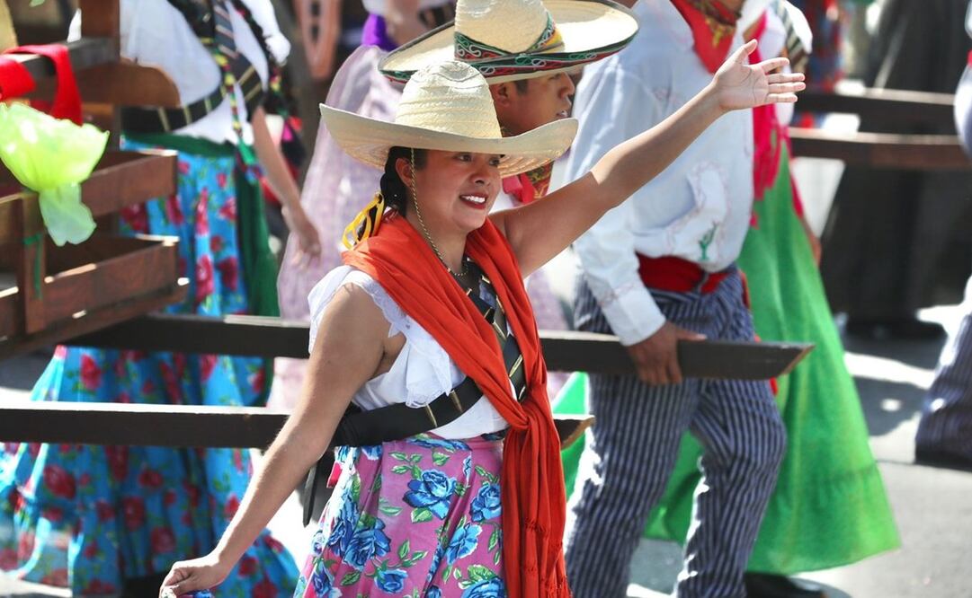 Las "Adelitas" estuvieron presentes en el desfile de la Revolución Mexicana 2023 en CDMX. Foto: Berenice Fregoso EL UNIVERSAL
