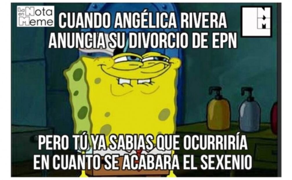 Memes toman con humor divorcio de Angélica Rivera y Peña Nieto