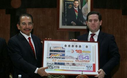 Reconoce Lotería a la CROC por sus 65 años