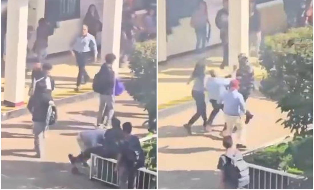 Grupos porriles ingresan al Cecyt 11y agreden a docentes y alumnos. Fotos: Capturas de video