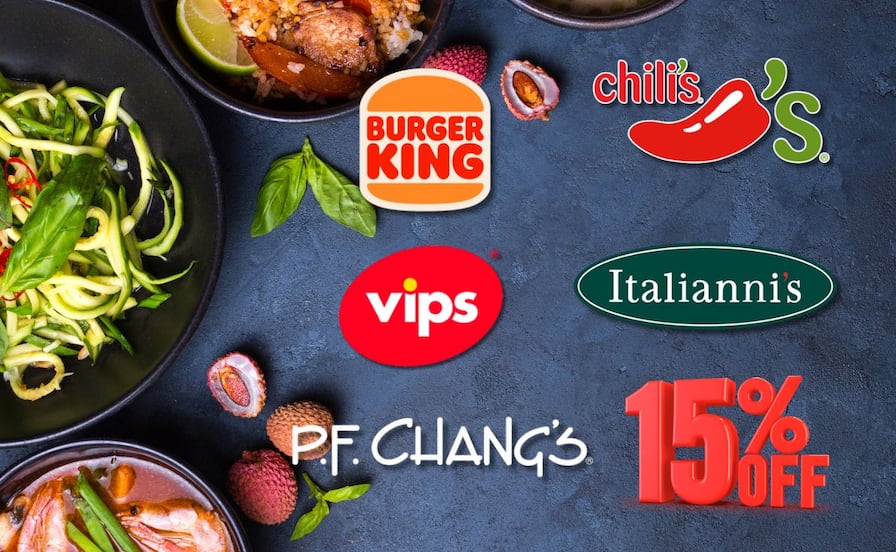 Descubre descuentos en Vips, Chili's, Burger King, Italianni's y P.F. Chang's EL UNIVERSAL