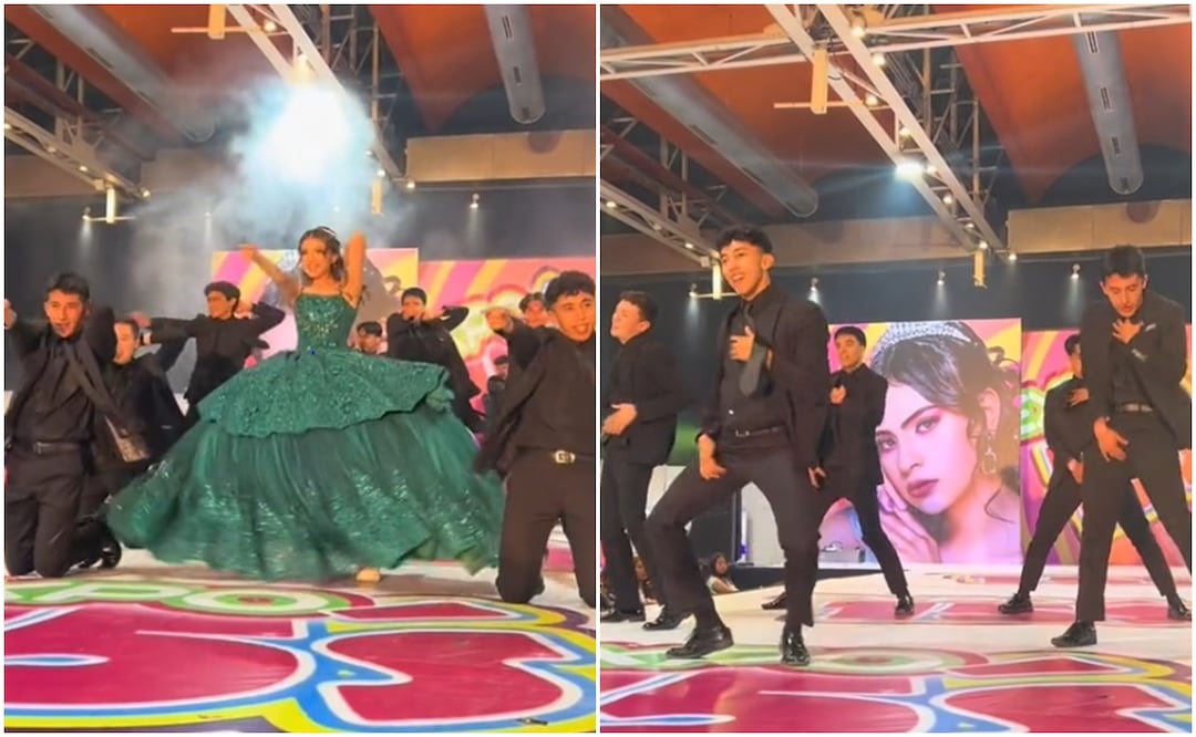 Los chambelanes se convirtieron en la sensación de TikTok por bailar un número especial de Kpop, pertenecen la academia “Inter Dance Vals” en Puebla. Foto: TikTok @interdancevals1