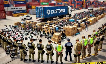 Confiscan bicis eléctricas y productos chinos valuados en 300 mdp en CDMX