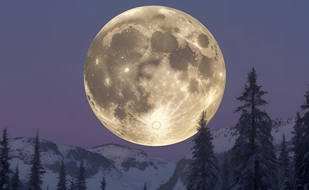 La Luna de Esturión iluminará las oscuras noches de agosto, conoce el origen de su nombre aquí. Foto: Realizada con IA