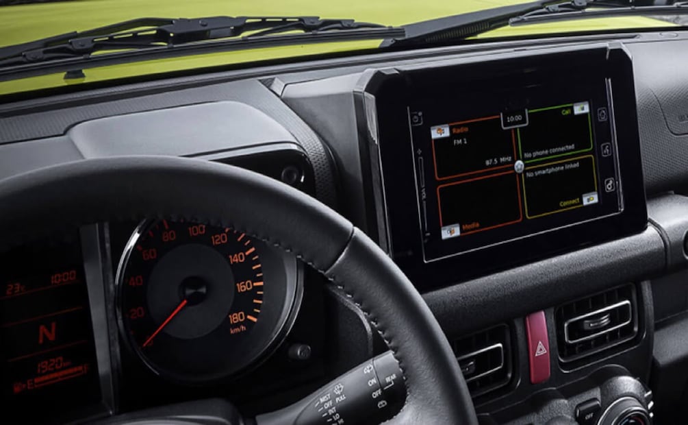 El Suzuki Jimny 2027 es compatible con Apple CarPlay y Android Auto. Foto: Suzuki