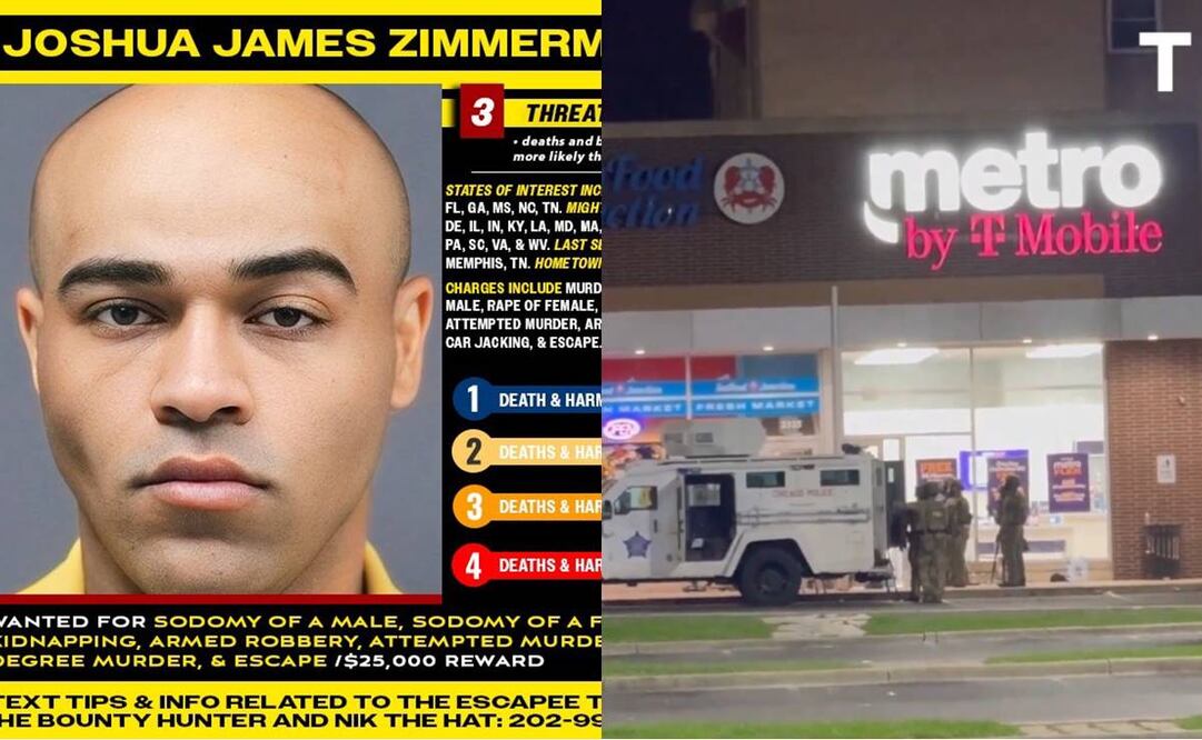 El restaurante donde se cree que se ha atrincherado Joshua Zimmerman está a unos 800 metros del United Center de la ciudad, donde se celebra la convención. Foto: X @ChaudharyParvez