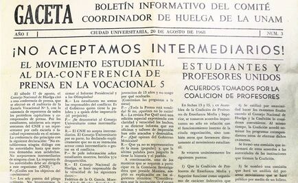 Breve historia de la Gaceta del movimiento estudiantil del 68