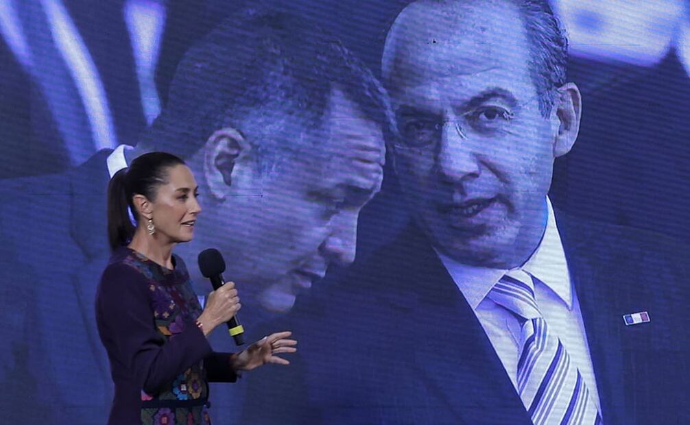 La presidenta Claudia Sheinbaum señaló que “no es menor” la sentencia de 38 años que se le dio a Genaro García Luna, habla de la decadencia del sexenio de Calderón y que después siguió hasta que llegó la Cuarta Transformación con el expresidente López Obrador. Foto: Fernanda Rojas / EL UNIVERSAL