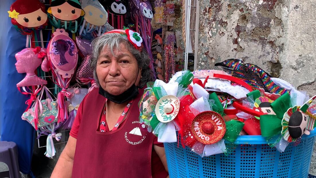 Comerciante de adornos patrios