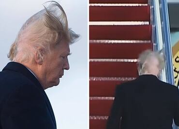 Video. Viento revela la calva de Donald Trump