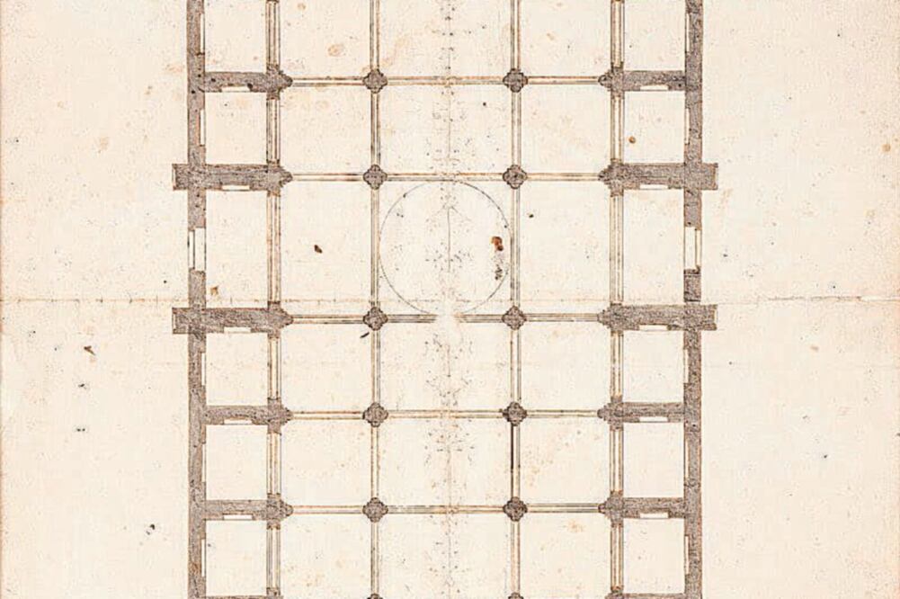 Mapa atribuido a Claudio de Arciniega, el arquitecto más importante del siglo XVI. Foto: CORTESÍA MORTON