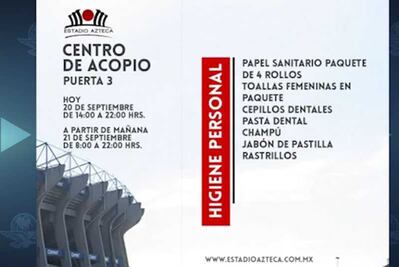 Continúa acopio en el estadio Azteca