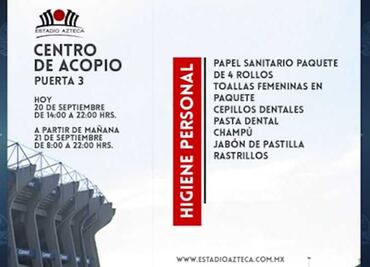Continúa acopio en el estadio Azteca