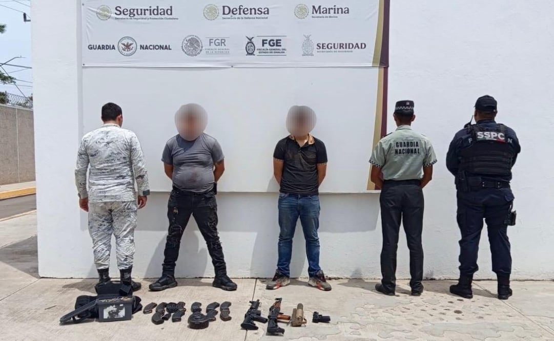 Llamada anónima alerta de hombres armados; tras intentar huir fueron deteidos. Foto: Especial.