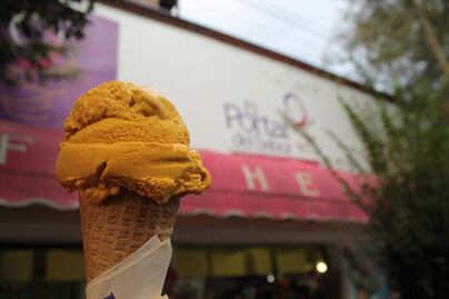 Prueba el helado de flor de cempasúchil en Coyoacán