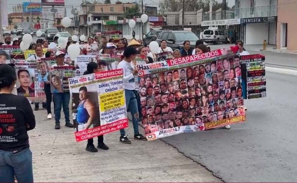 Marchan de forma pacifica por los desaparecidos (23/12/2025). Foto: Especial